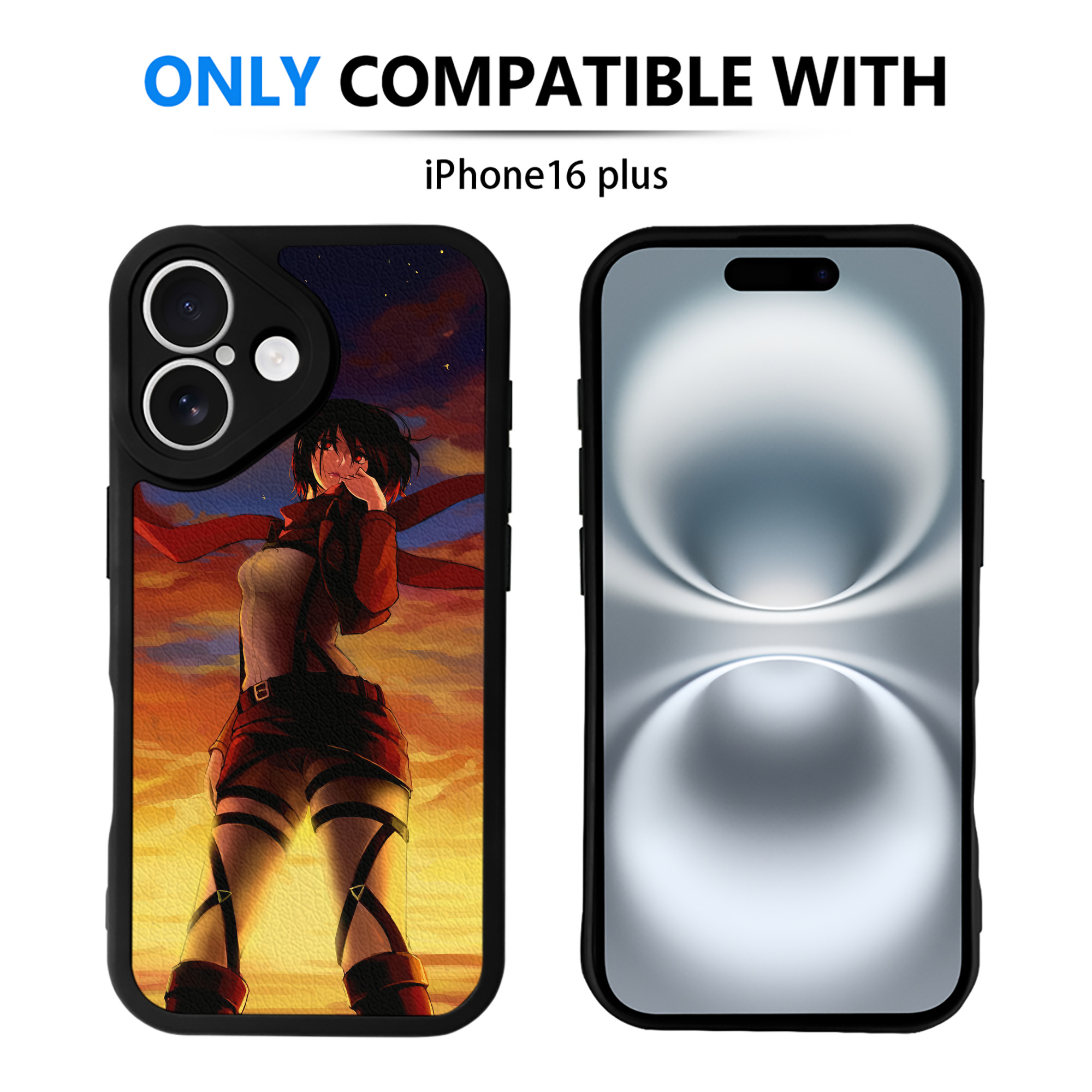 （画像用） 進撃の巨人 Attack on Titan 【iPhone 16シリーズ対応】シリコンスマホケース（レザー調） 材質：シリコン
